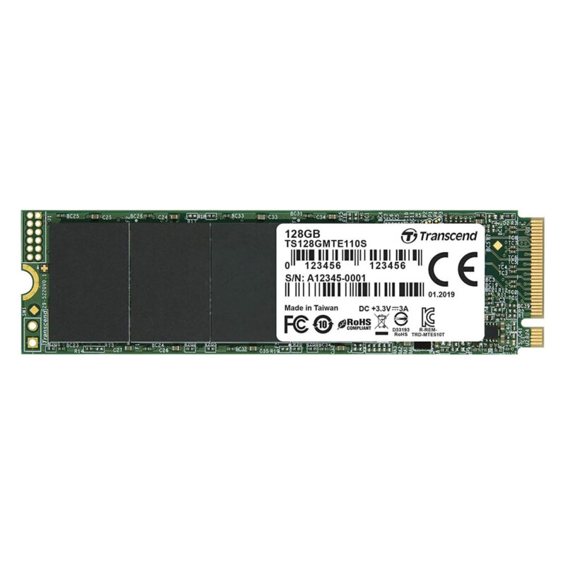 128GB Transcend MTE110S PCI-E M.2 2280 NVMe Solid State Drive