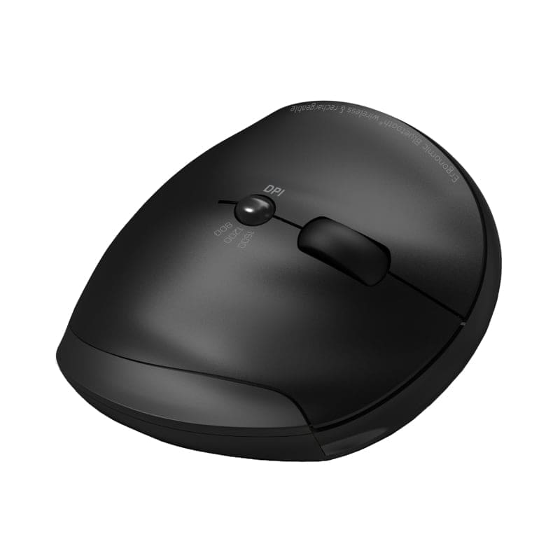 Port Connect Wireless Rechargeable Ergonoc Mouse Bluetooth- Black - Image 3