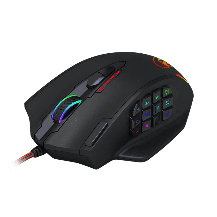 REDRAGON IMPACT 12400DPI MMO Gaming Mouse - Black - Image 2