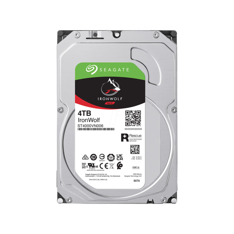 3.5" 4TB Seagate Ironwolf 256MB Cache Internal NAS Hard Drive