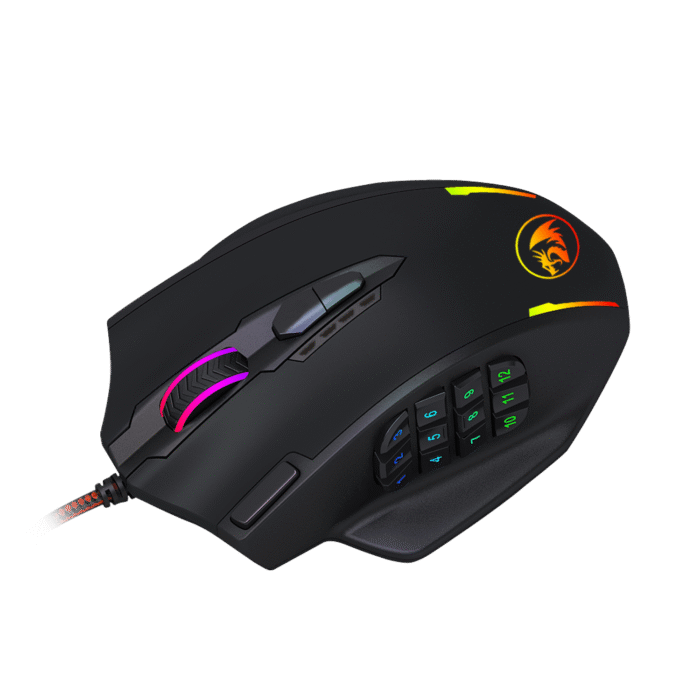 REDRAGON IMPACT 12400DPI MMO Gaming Mouse - Black - Image 5