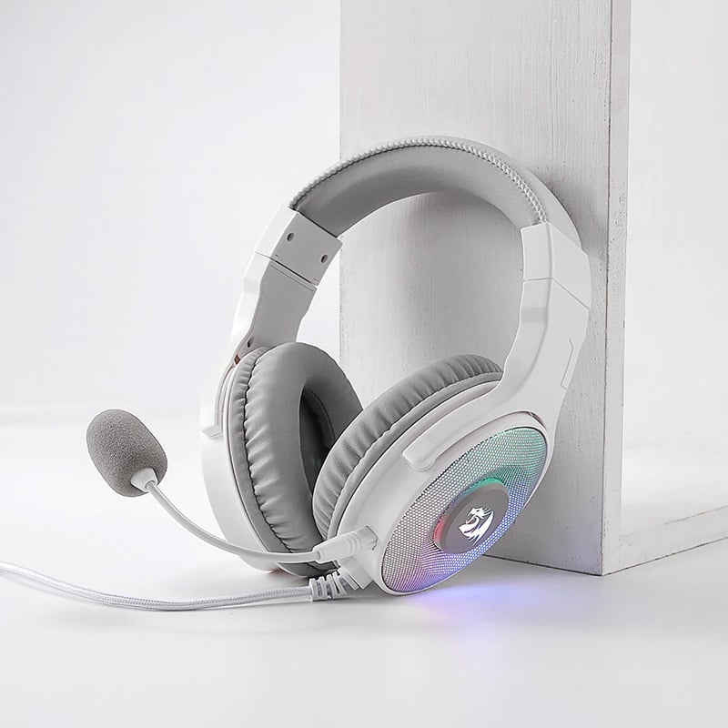 Redragon H350 Pandora 2 USB (Power Only)|Aux (Mic and Headset) RGB Gaming Headset - White - Image 6