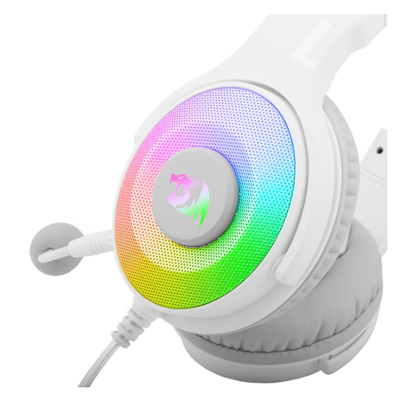 Redragon H350 Pandora 2 USB (Power Only)|Aux (Mic and Headset) RGB Gaming Headset - White - Image 5