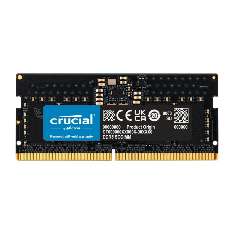 16GB Crucial 4800MHz DDR5 SODIMM Notebook Memory