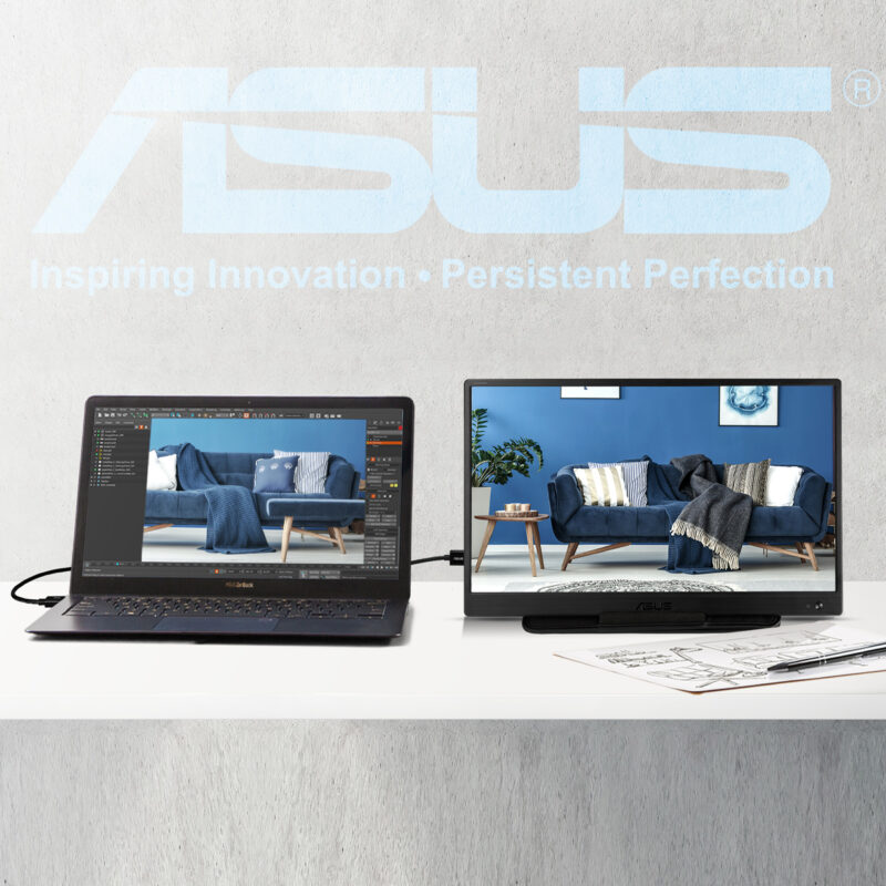 15.6" ASUS ZenScreen MB165B Portable USB HD Monitor