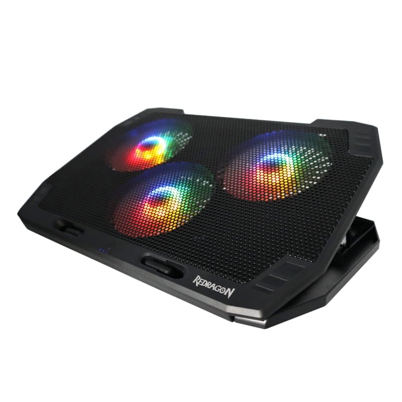 Redragon Dual USB 3 Fan RGB Gaming Notebook Stand - Image 2