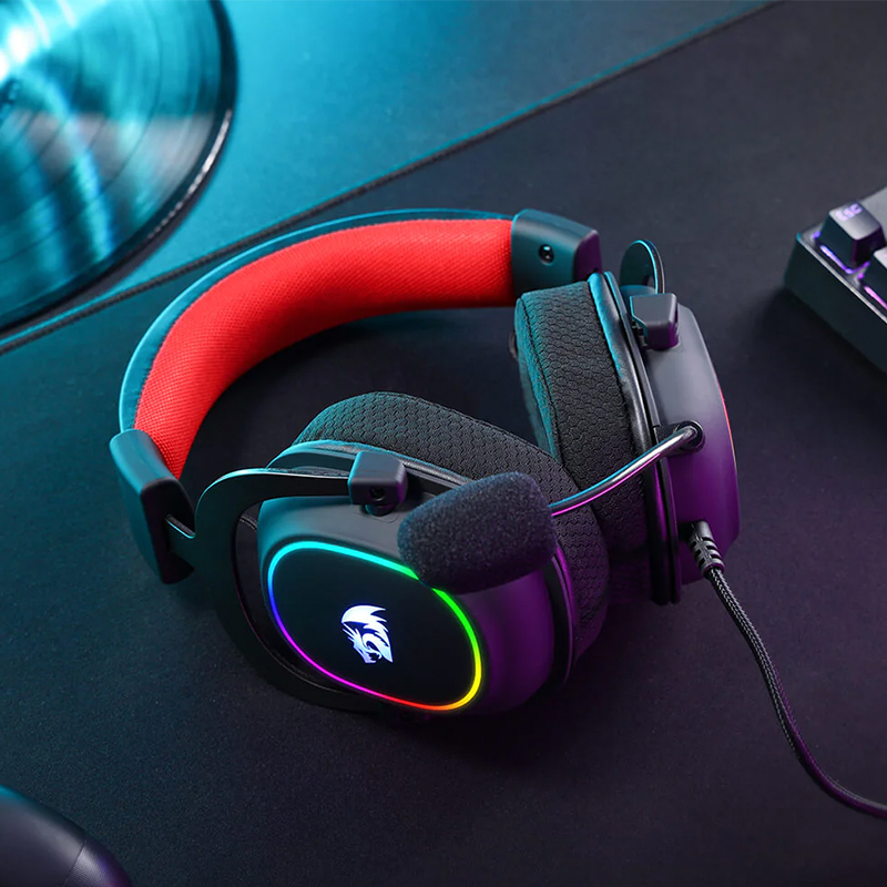 REDRAGON Over-Ear ZEUS-X USB RGB Gaming Headset - Black - Image 9