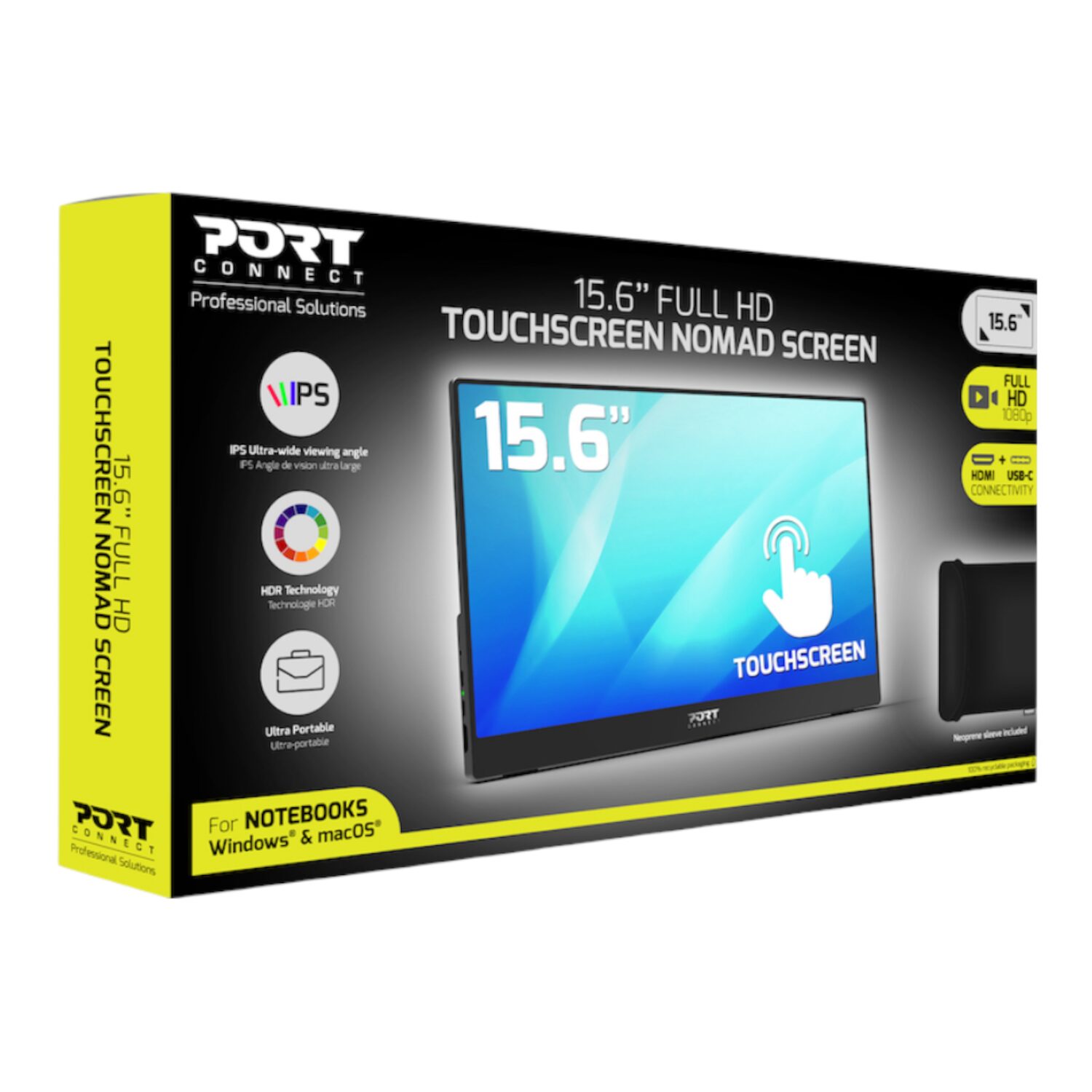 15.6" Port Connect Full HD Touchscreen Portable Monitor - Image 6