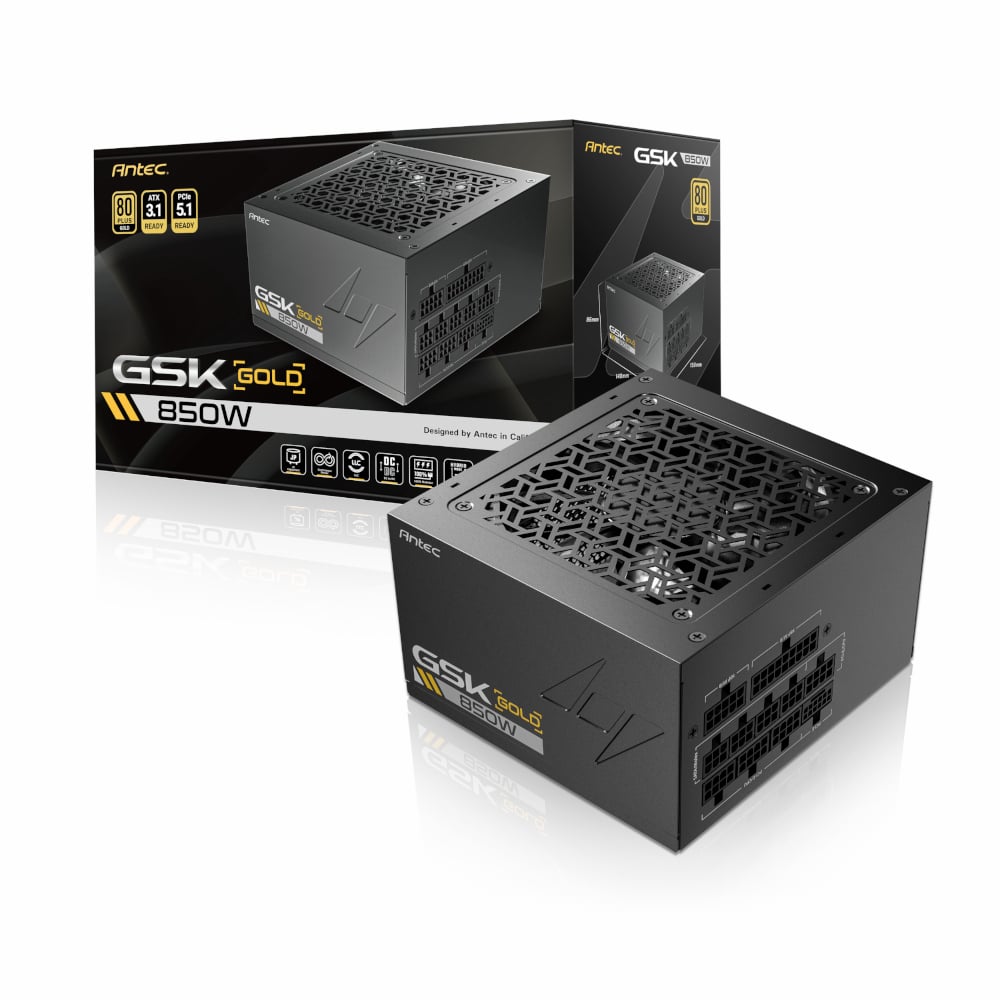 850W Antec GSK PCIe 5.1 Gen5 80 PLUS Gold Fully Modular Power Supply - Image 7