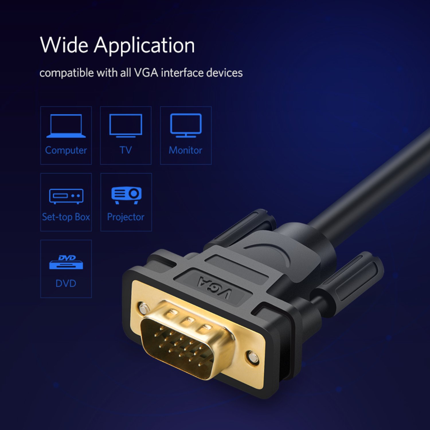 UGreen VG101 VGA Male to Male Cable 3M - Image 6