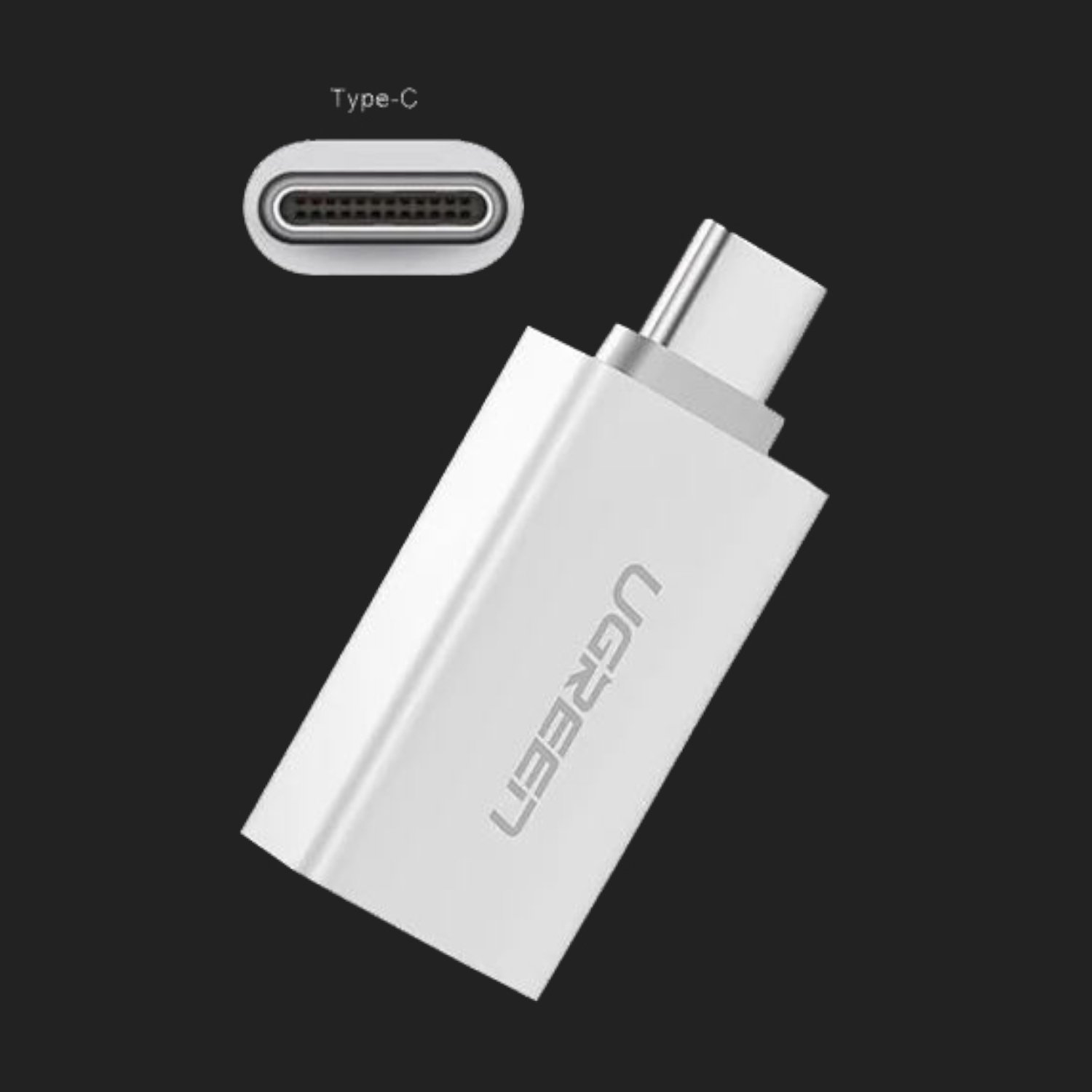 US173 30155 Ugreen US173 USB A To USB Type C Adapter White Wr 02.jpg