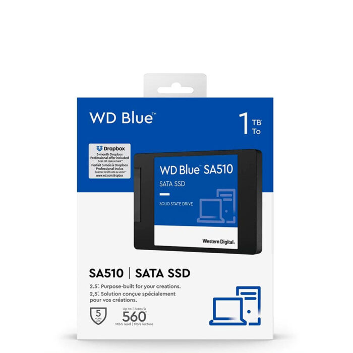 1TB Western Digital Blue SA510 2.5" SATA 3.0 Solid State Drive - Image 2