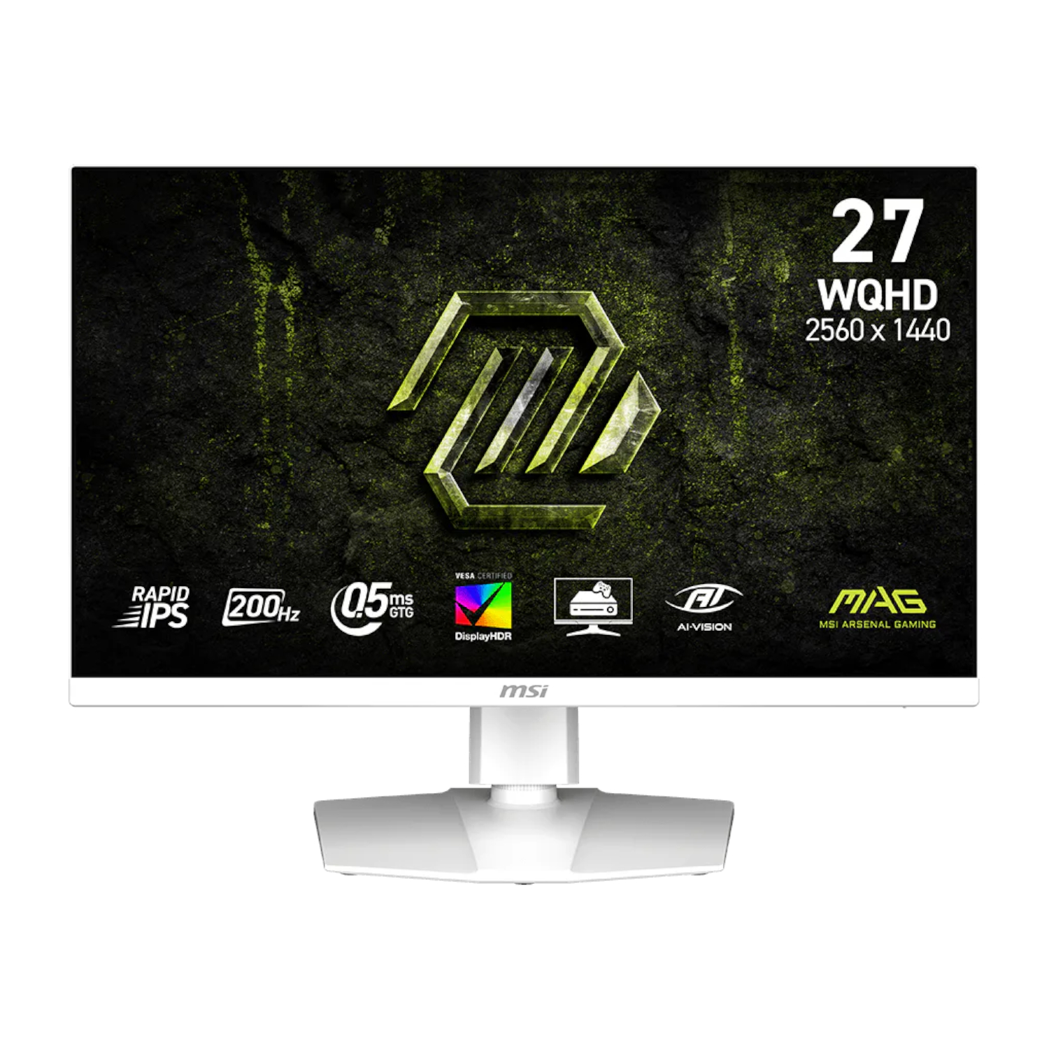 27" MSI MAG 274QRFW E20 WQHD 200Hz IPS Gaming Monitor - White
