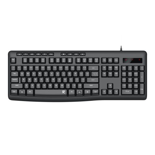 Redragon BK-7366 Full-size Ergonomic Wired Membrane Office Keyboard - Black