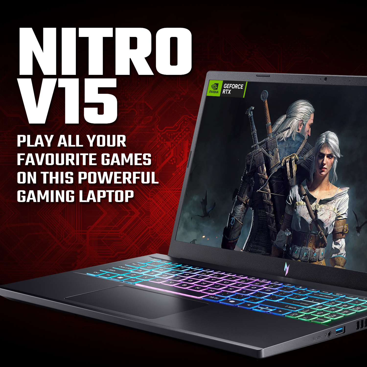 15.6" Acer NITRO V 15 Gaming Laptop | AMD Ryzen 7 | 16GB | 512GB | RTX 5050 8GB | Windows 11 Home - Image 9