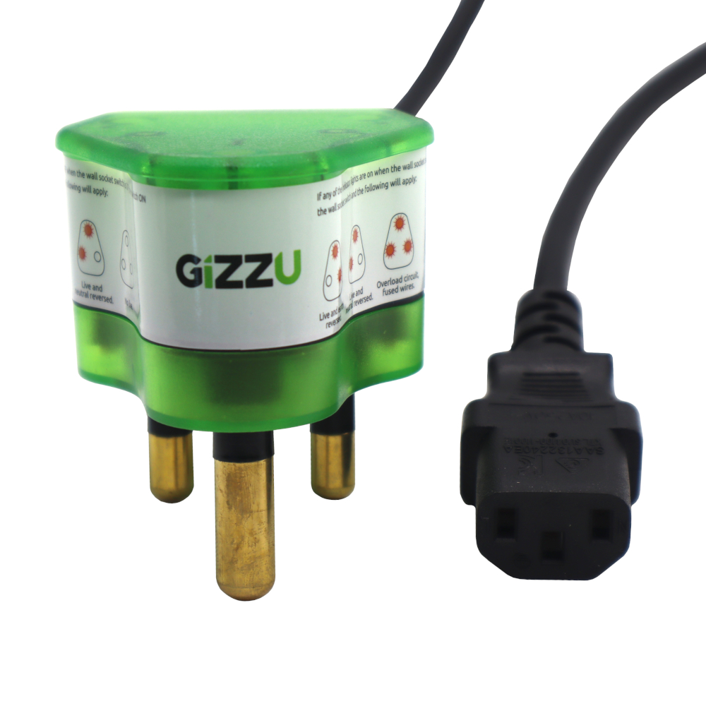 1.5M Gizzu Surge Protector 10A Kettle Plug Cable - Image 3