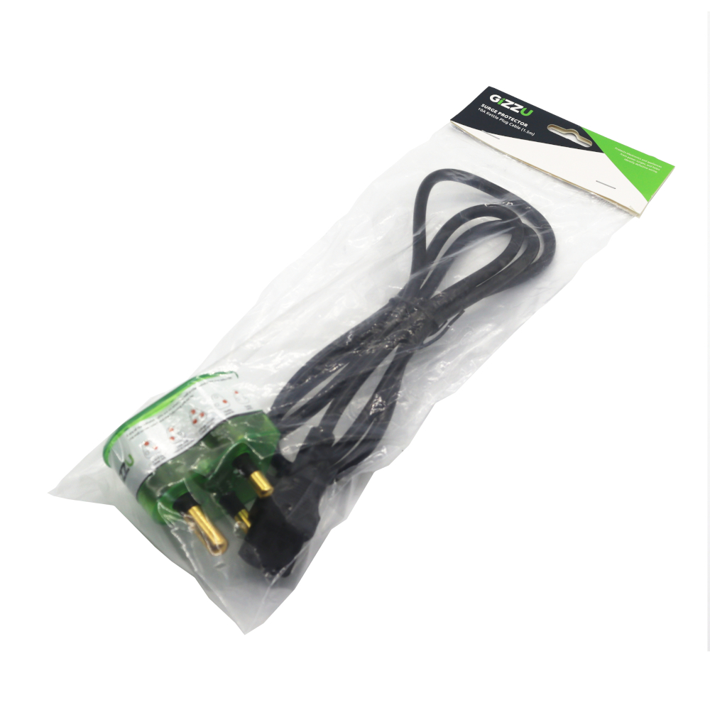 1.5M Gizzu Surge Protector 10A Kettle Plug Cable - Image 6