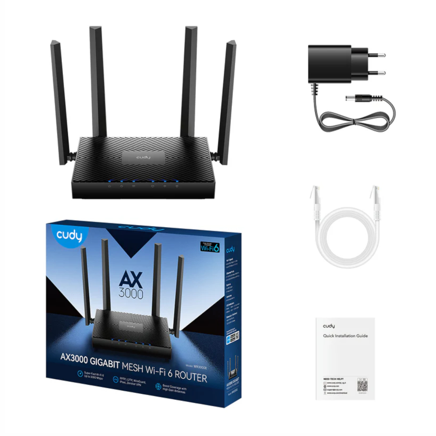 Cudy AX3000 5-Port Gigabit Dual-Band Wi-Fi 6 Mesh Router - Image 6
